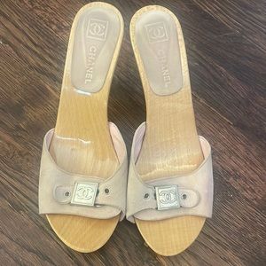 Vintage Chanel Clog Heels